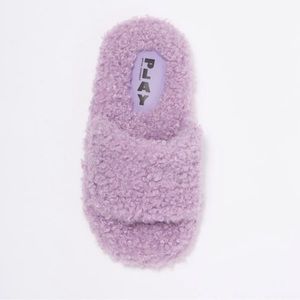 Jeffrey Campbell faux fur slide slipper